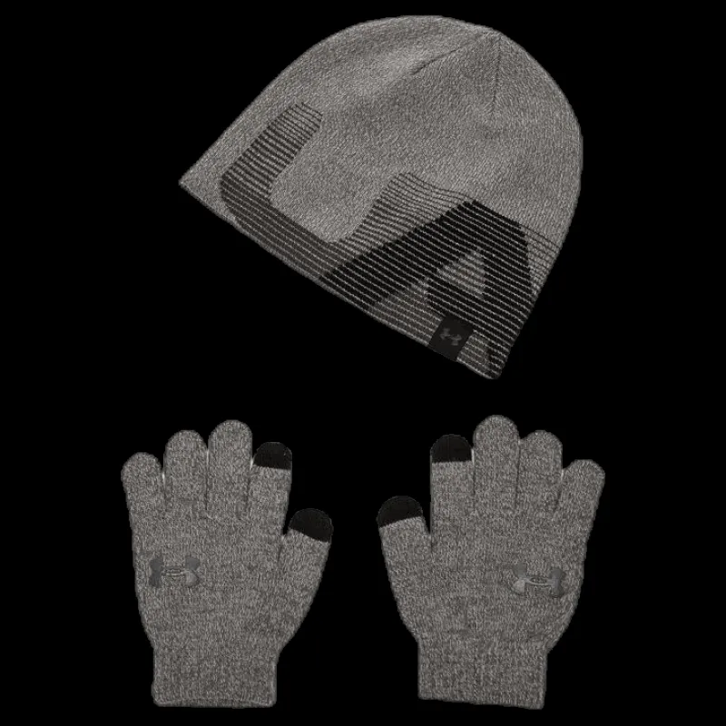 Under Armour Beanie/Glove Combo Junior Grey Grå Hot