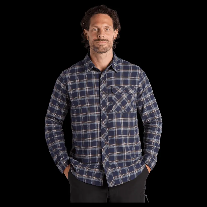 Tuxer Beaver Creek Shirt Navy Blue Check Flerfärgad