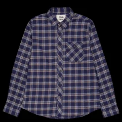 Tuxer Beaver Creek Shirt Navy Blue Check Flerfärgad