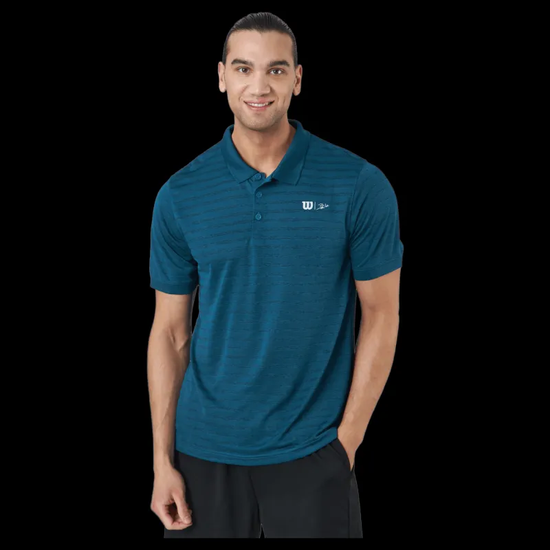 Wilson Bela Stripe Polo Ii Blue Coral Blå Online