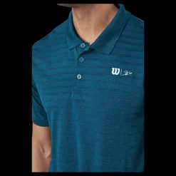 Wilson Bela Stripe Polo Ii Blue Coral Blå Online