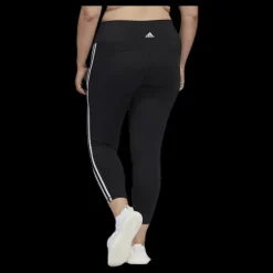 Online adidas Believe This 2.0 3 Stripe 7/8 Tight Plus Size Black / White Svart