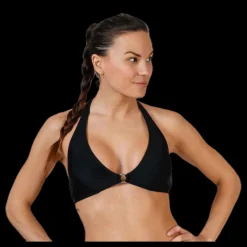 Pieces Belin Bikini Halterneck Bra Black Svart
