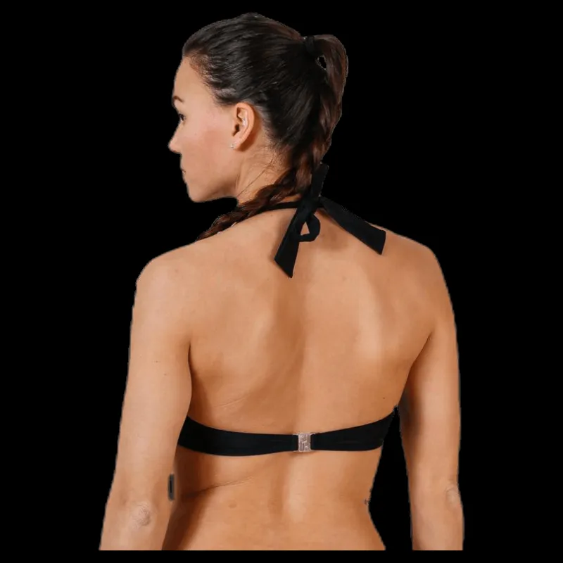Pieces Belin Bikini Halterneck Bra Black Svart