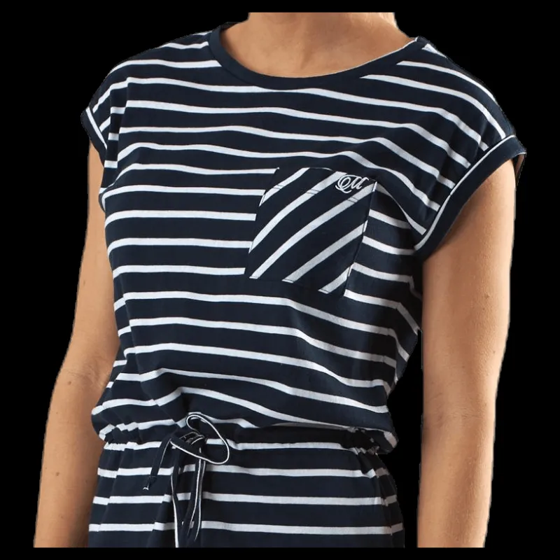 Marine Bellevue Dress Blue/White Blå och Vit New