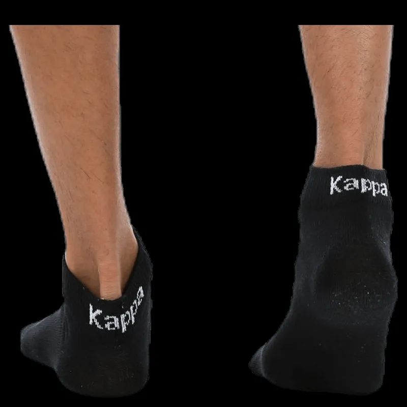 Outlet Kappa Ben 3-Pack Footies Black Svart