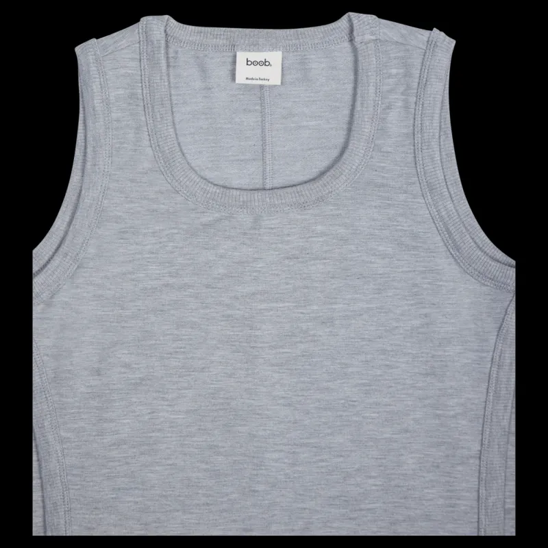 Best Boob Bff S/l Dress Grey Melange Grå