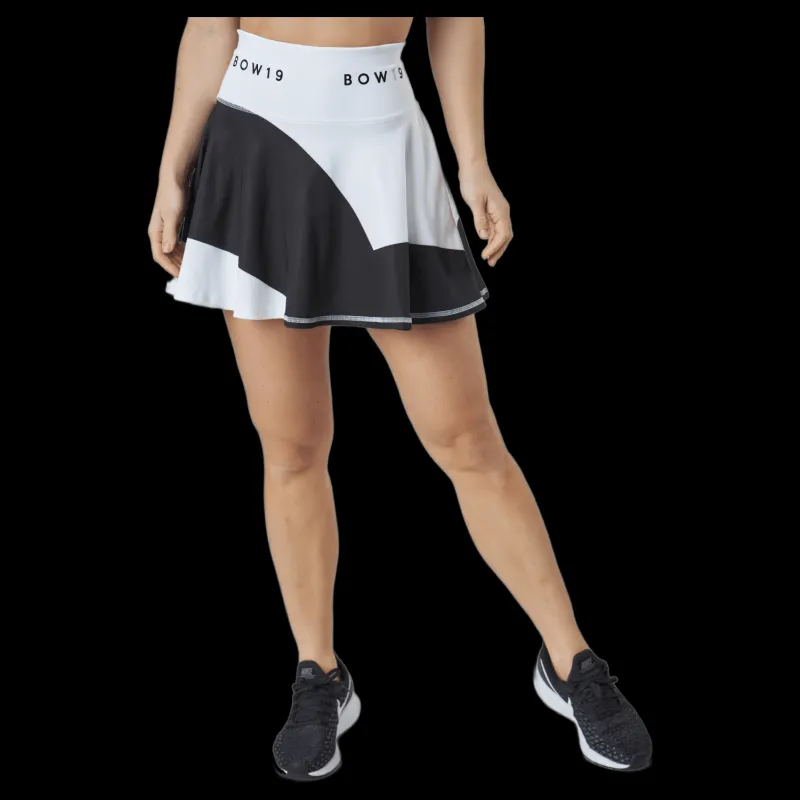 BOW19 Bianca /print Skirt Big Stripe White/black Vit Discount
