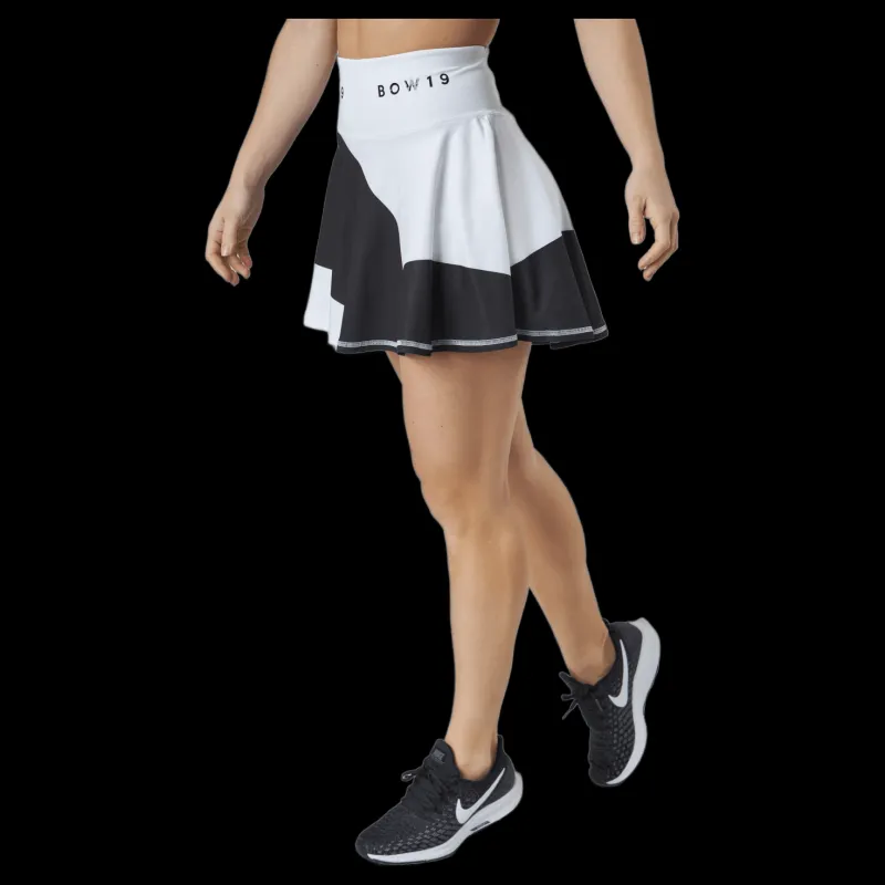 BOW19 Bianca /print Skirt Big Stripe White/black Vit Discount