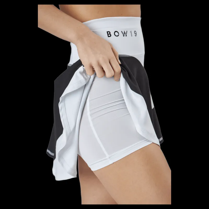 BOW19 Bianca /print Skirt Big Stripe White/black Vit Discount