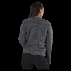 Sale Pieces Bibi Ls Knit Cardigan Grey Grå