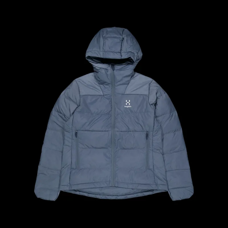 Haglöfs Bield Down Hood W Steel Blue Blå Discount