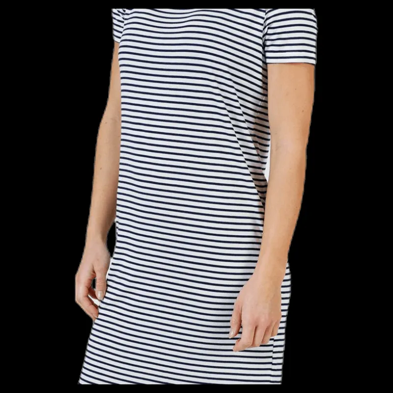 Pieces Billo Ss Dress Blue/White Blå och Vit Clearance