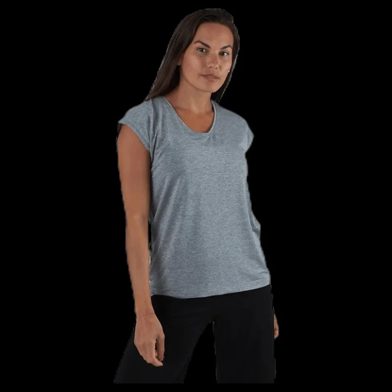 Discount Pieces Billo Tee Lurex Stripes Grey Grå