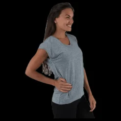 Discount Pieces Billo Tee Lurex Stripes Grey Grå