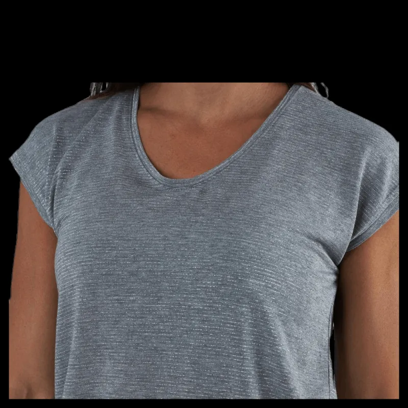 Discount Pieces Billo Tee Lurex Stripes Grey Grå
