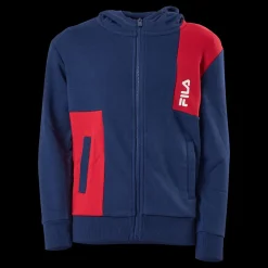 Fila Bingöl Jacket With Hood 53002 - Medieval Blue-true Red Blå Clearance