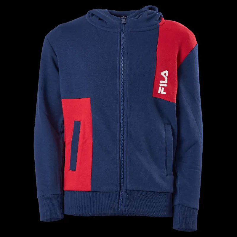 Fila Bingöl Jacket With Hood 53002 - Medieval Blue-true Red Blå Clearance