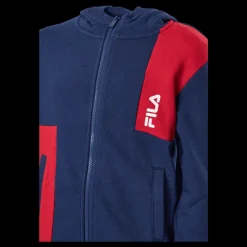 Fila Bingöl Jacket With Hood 53002 - Medieval Blue-true Red Blå Clearance