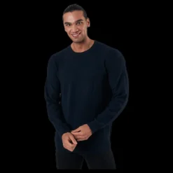 Hot Jack & Jones Blacamp Knit Structure Crew Neck Blue Blå