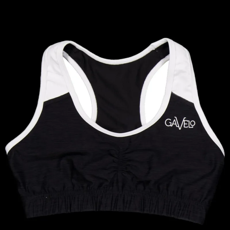 Gavelo Black & White Swirl Sports Bra Black/white Svart