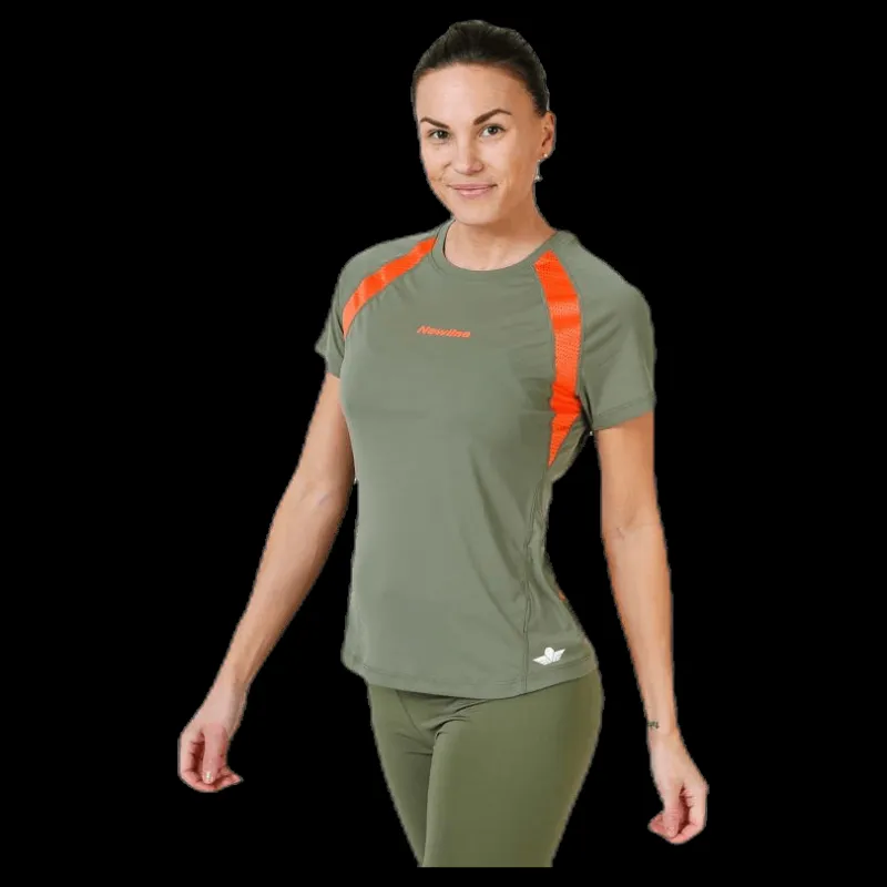 Hot Newline Black Feather Tee Green Grön