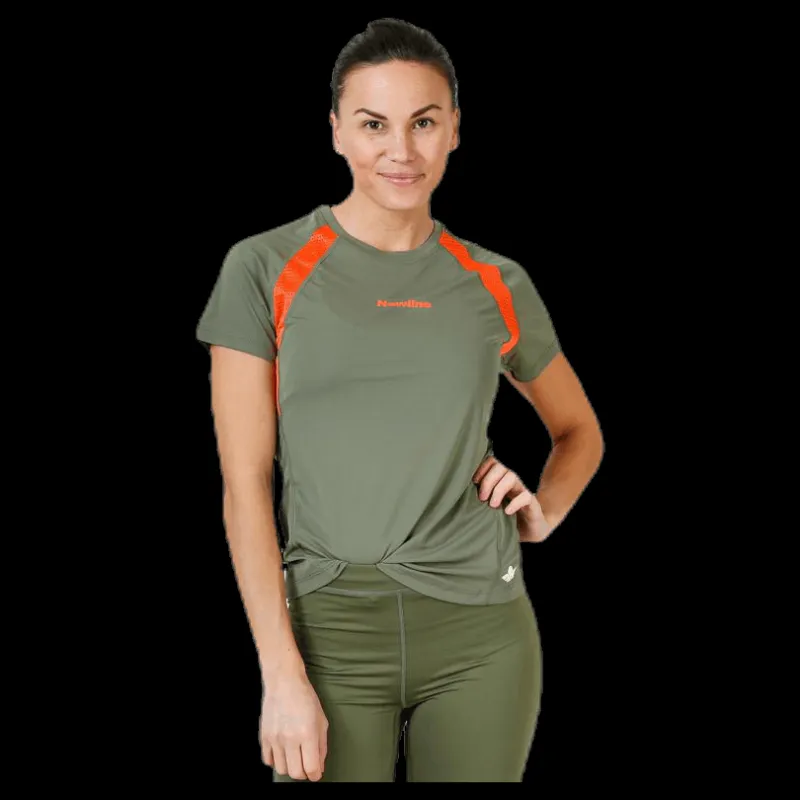 Hot Newline Black Feather Tee Green Grön