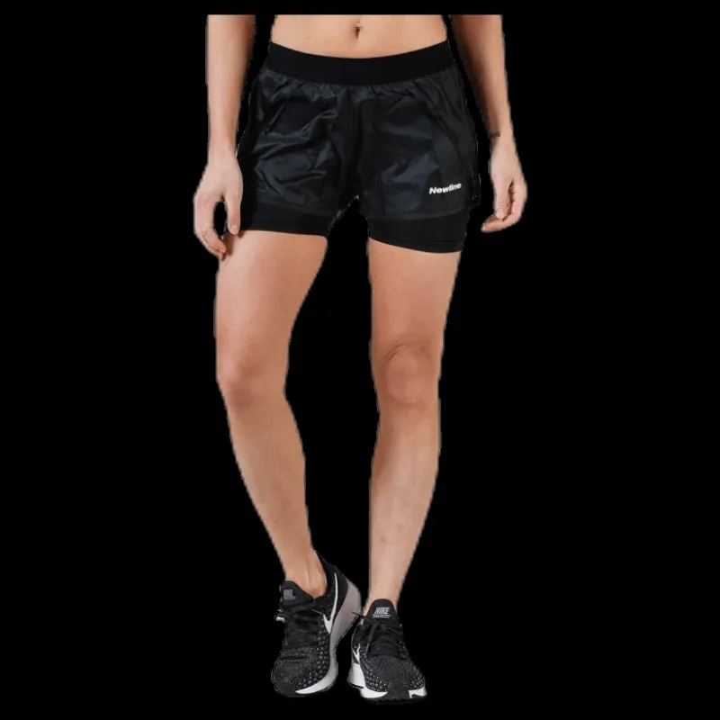 Sale Newline Black 2-Lay Shorts Black Svart
