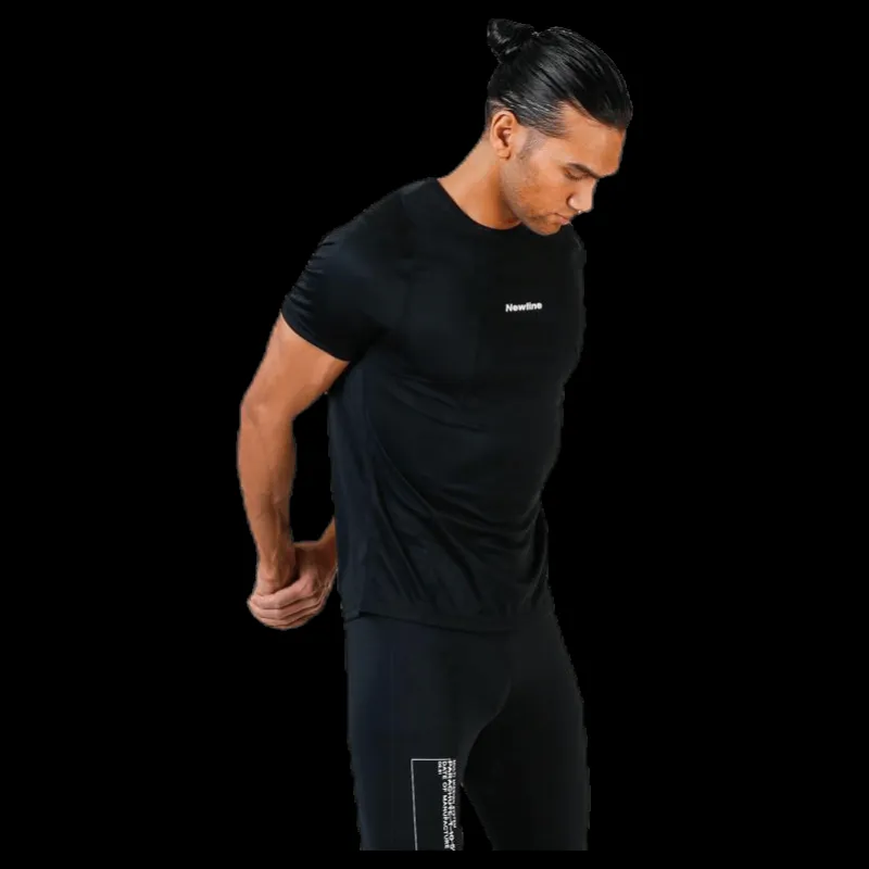 Newline Black Tech Tee Black Svart Best