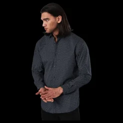 New Jack & Jones Blackpool Stretch Shirt L/s Mecca Orange Svart