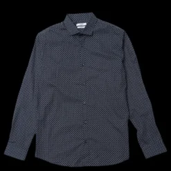 New Jack & Jones Blackpool Stretch Shirt L/s Mecca Orange Svart
