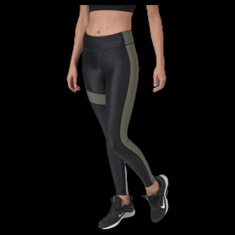 BLACC Blocked Compression Tights Green Grön Clearance
