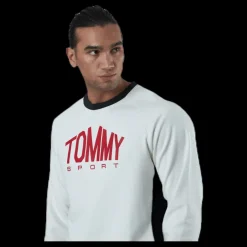 Tommy Hilfiger Sport Blocked Fleece Logo Crew White Vit Online