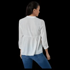 Online Only Bloom 3/4 Top Wvn White Vit
