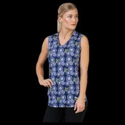 Puma Golf Blossom Sleeveless Polo Blue/Patterned Blå och Mönstrad Online