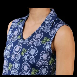 Puma Golf Blossom Sleeveless Polo Blue/Patterned Blå och Mönstrad Online