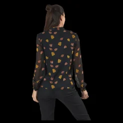 Sale Pieces Blume Ls Shirt Black Svart