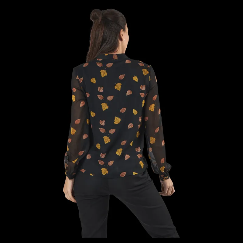 Sale Pieces Blume Ls Shirt Black Svart