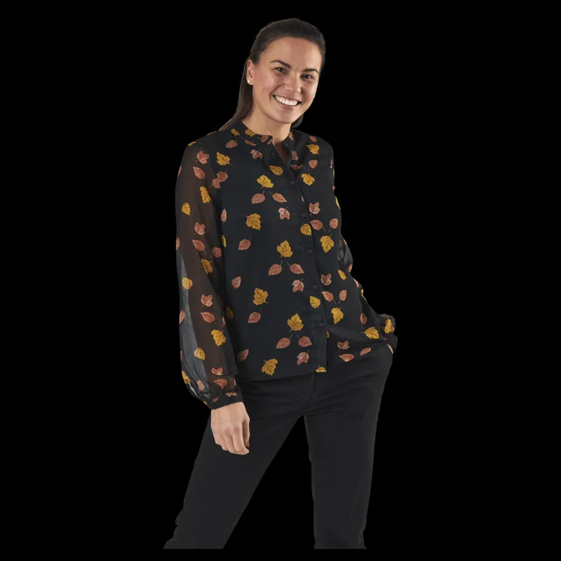 Sale Pieces Blume Ls Shirt Black Svart