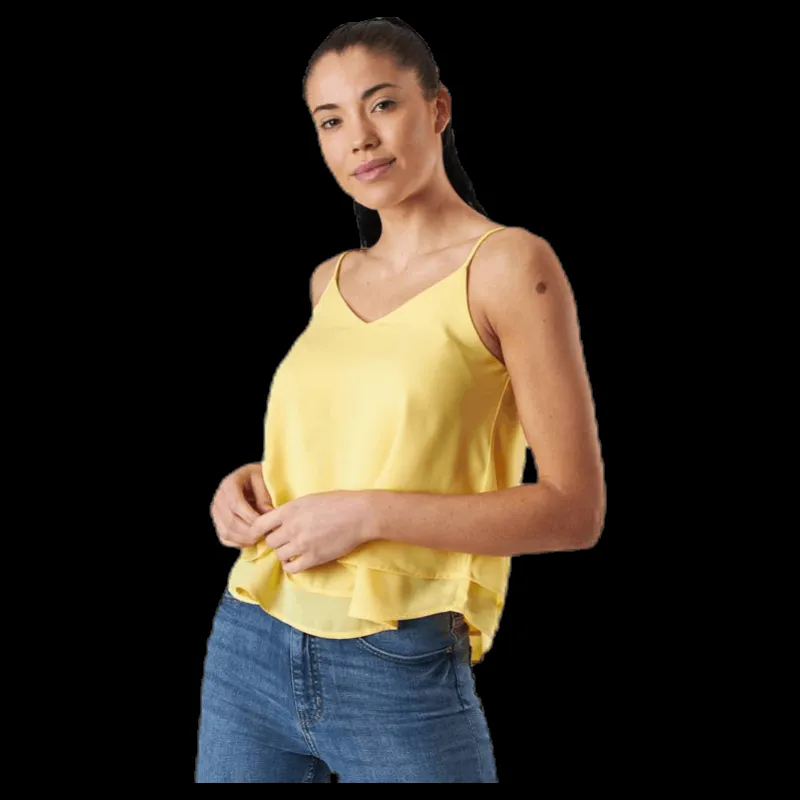 Pieces Bodil Slip Top Yellow Gul