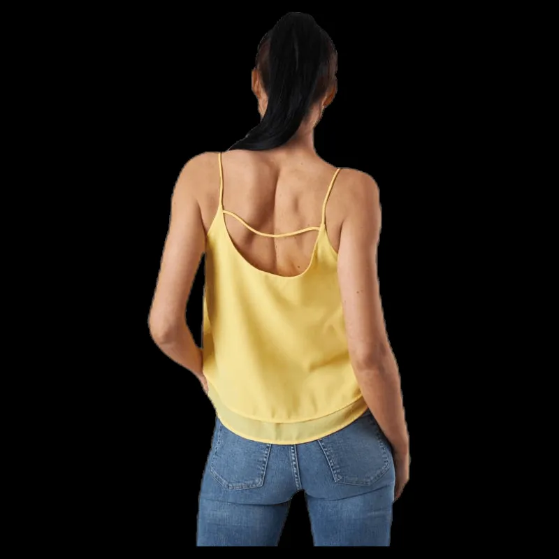 Pieces Bodil Slip Top Yellow Gul