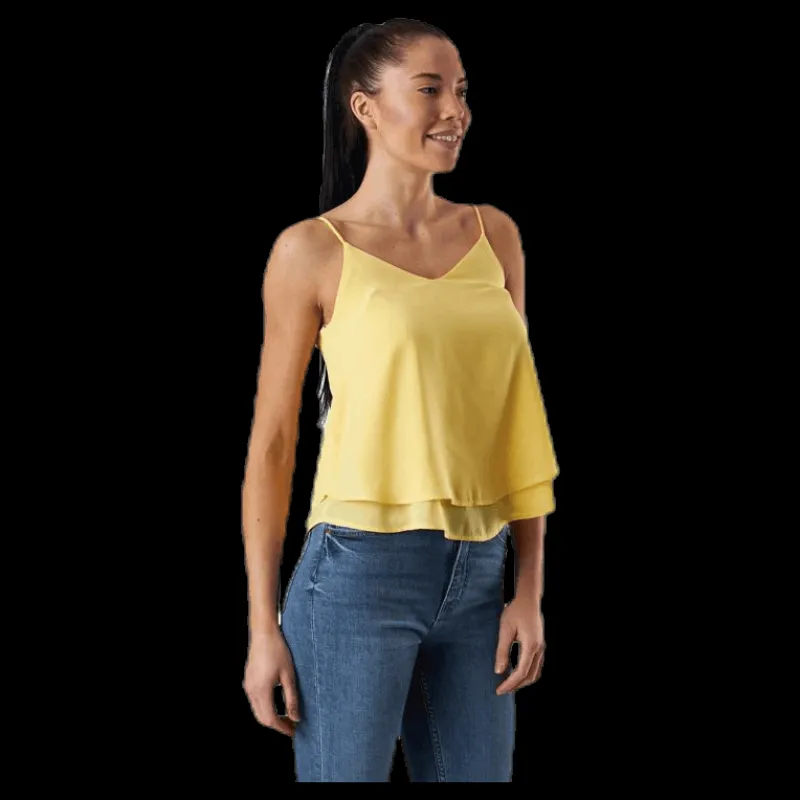 Pieces Bodil Slip Top Yellow Gul