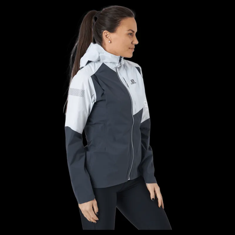 Sale Salomon Bonatti Trail Wp Jkt W Ebony/wht Flerfärgad