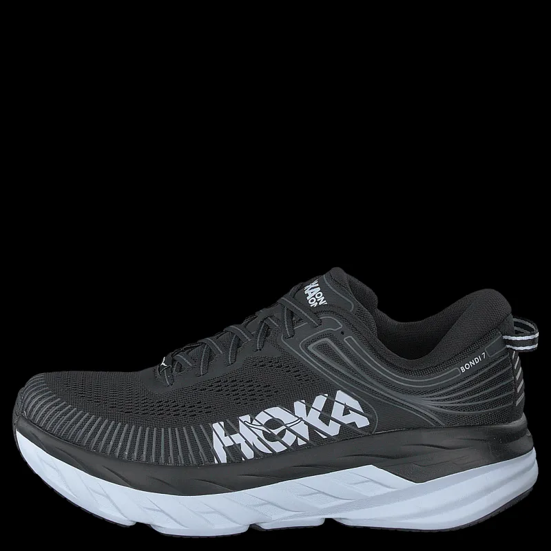 Hoka Bondi 7 White/Black Vit och Svart