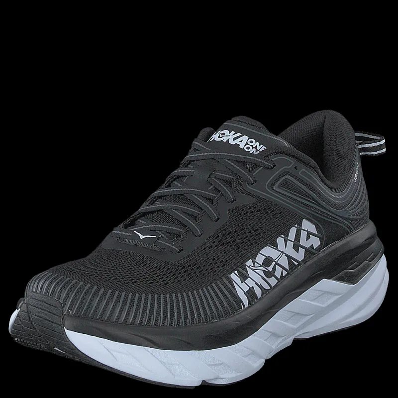 Hoka Bondi 7 White/Black Vit och Svart