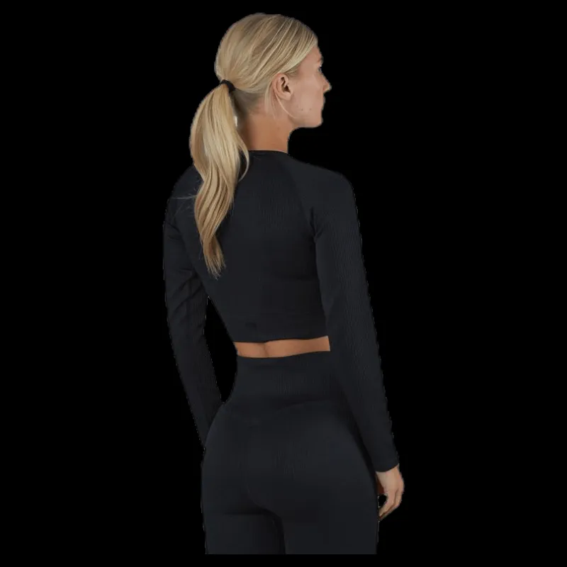 Sale NOUN Bonnie Ribbed LS Black Svart