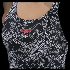 Speedo Boom Allover Muscleback White/Black Vit och Svart Online
