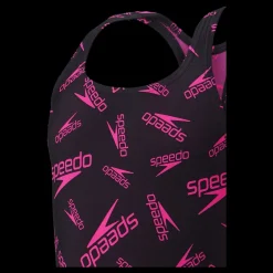Speedo Boom Logo Medalist Jf Black/electric Pink Svart och Rosa