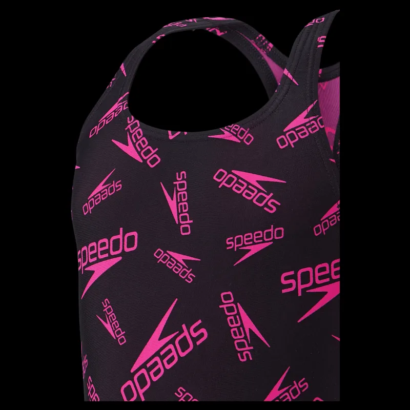 Speedo Boom Logo Medalist Jf Black/electric Pink Svart och Rosa