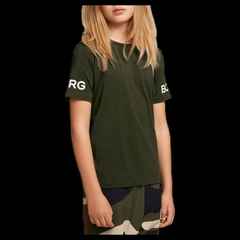 Discount Björn Borg Borg Tee Junior Green Grön
